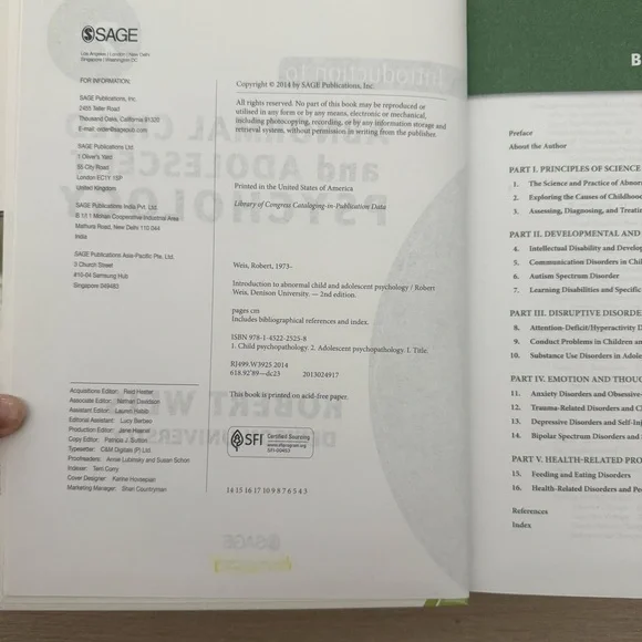 Introduction to Abnormal Child and Adolescent Psychology Robert Weis - Picture 3 of 3